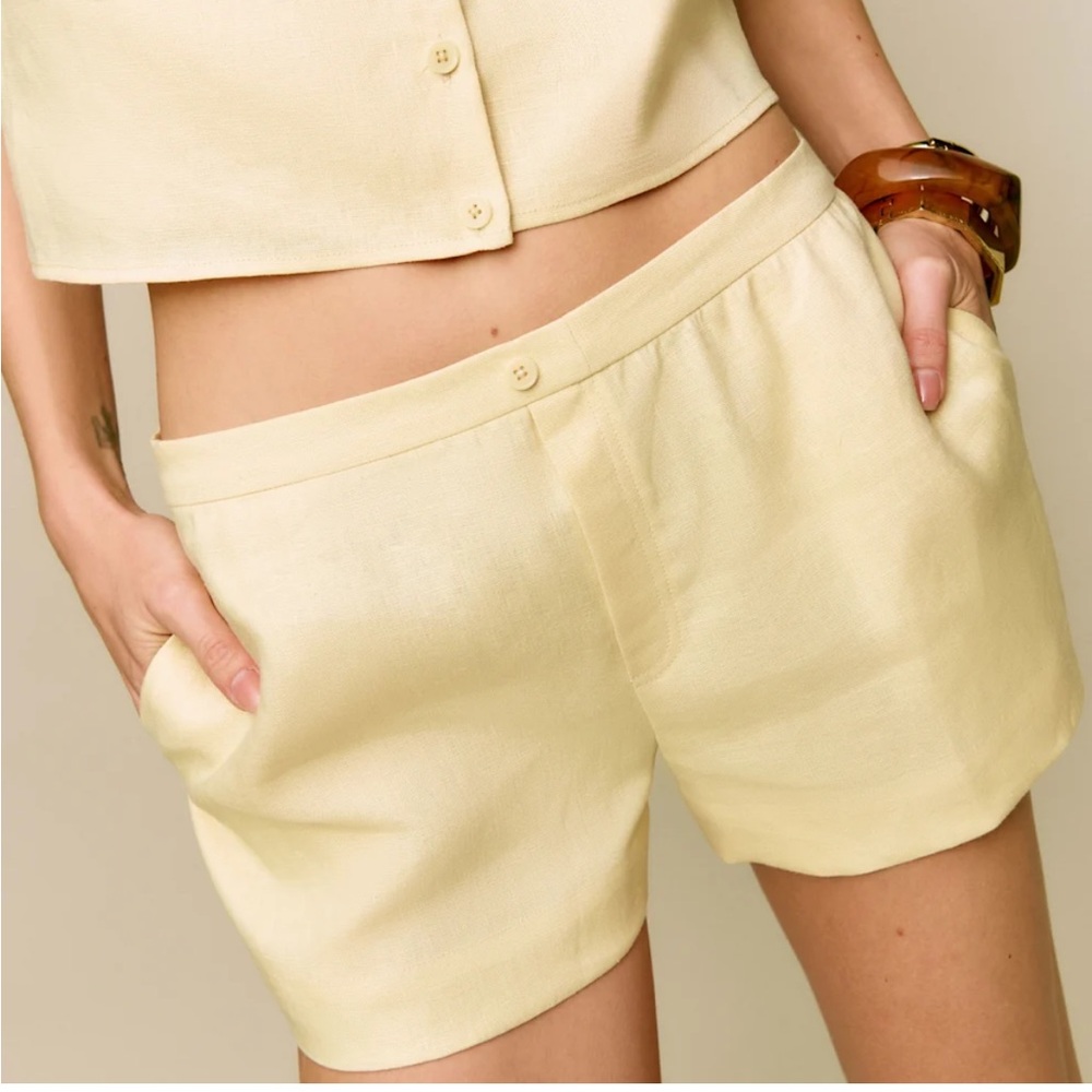 Reformation linen two piece set- Top + Shorts NWT - Picture 4 of 4
